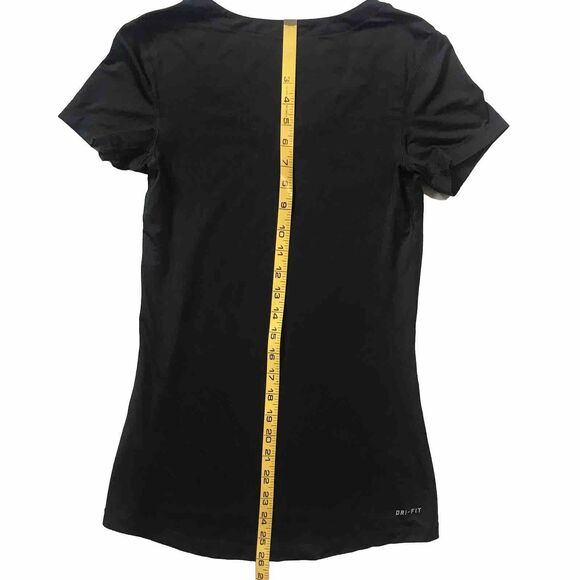 Nike Pro Dri-Fit Black V Neck Compression S/S Top Size Small Training Gym 589370 - Picture 7 of 8